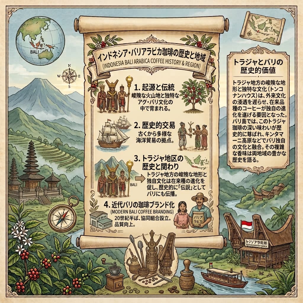 Indonesia BALI ARABICA 神山 AAA（インドネシア バリアラビカ 神山 AAA）100g【受注焙煎・自家焙煎コーヒー豆】【酸味を抑えた力強いコク】