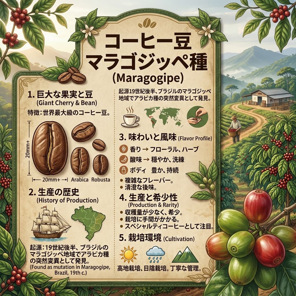 Guatemala New Oriente Maragogype SHB（ グアテマラ ニューオリエンテ マラゴジッペ SHB）100g【受注焙煎・自家焙煎コーヒー豆】【爽やかな酸味と深いコク】