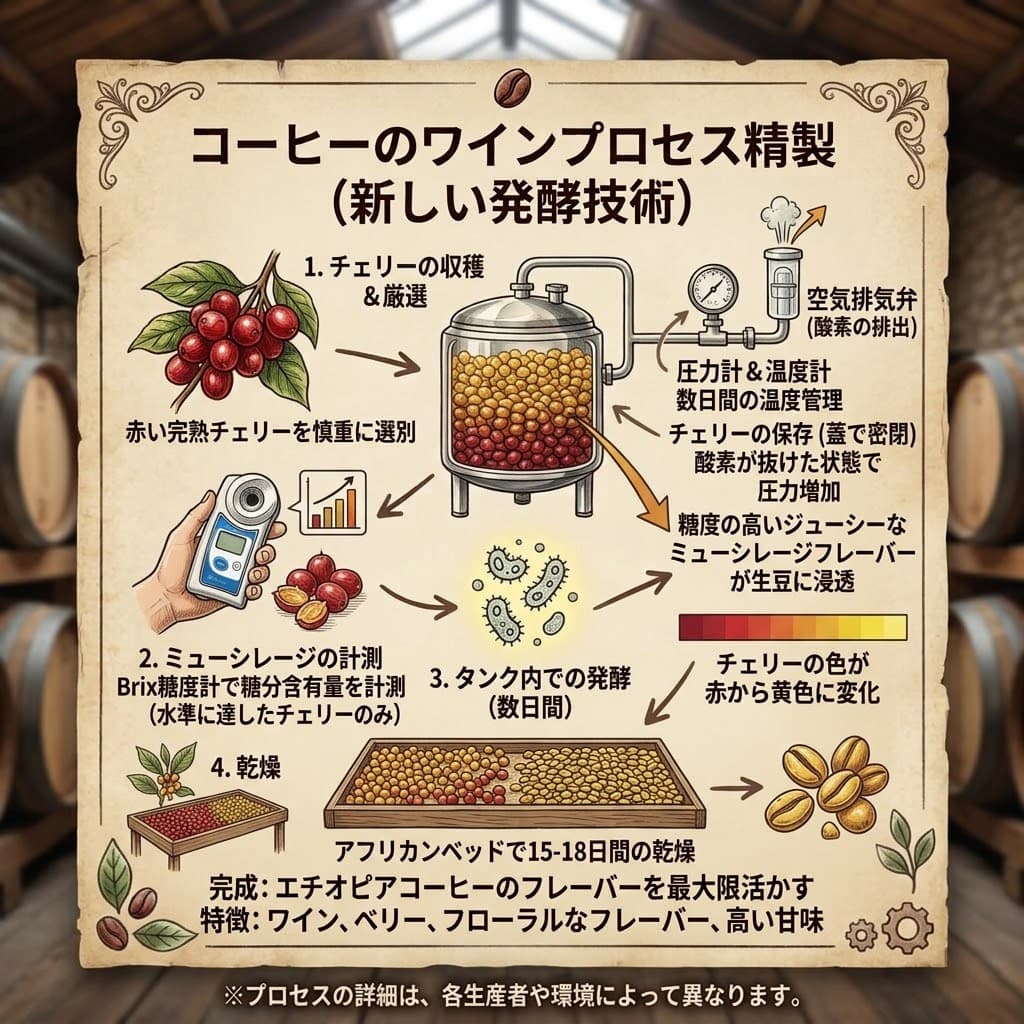 Ethiopia Yirgacheffe G-1 Wine Process（エチオピア イルガチェフェ G-1 ワインプロセス）100g 【受注焙煎・自家焙煎コーヒー豆】【赤ワインを思わせる深みと、ベリーの甘酸っぱいアロマ】