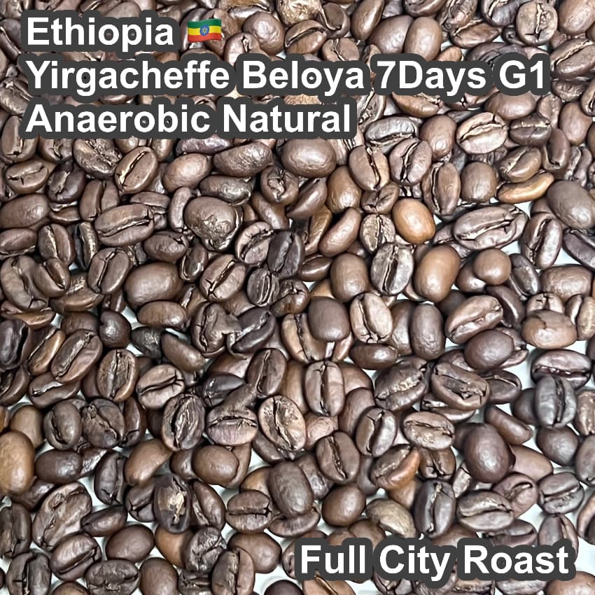 Ethiopia Yirgacheffe Beloya 7Days G1 Anaerobic Natural（エチオピア イルガチャフィG1 ベロヤ 7Days アナエロビック ナチュラル）100g【受注焙煎・自家焙煎コーヒー豆】【芳醇で官能的な一杯）